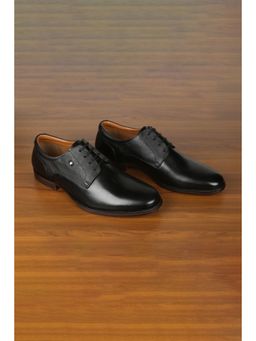 Louis Philippe - Men Black Leather Derbies