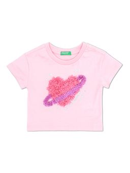 United Colors of Benetton - Girls Pink Embellished Top