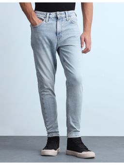 Flying Machine - Men Mankle Relaxed Tapered Fit Light Blue Jeans
