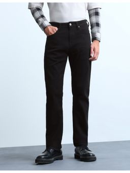Flying Machine - Men F-Jango Straight Fit Mid Rise Black Jeans