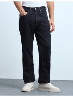 Flying Machine - Men Bruce Straight Fit Rinsed Dark Blue Jeans
