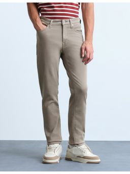 Flying Machine - Men Freddie Slim Straight Fit Mid Rise Brown Jeans