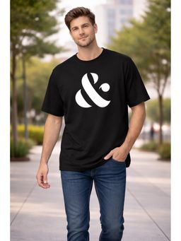 Glito - Men Black Graphic Printed Cotton T-Shirt