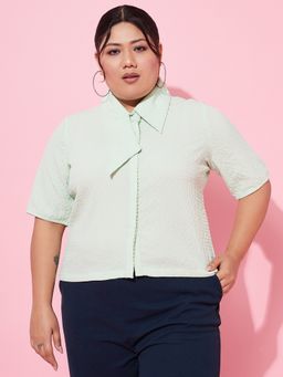 AAREIN - Ample Plus Size Shirt Style Casual Top