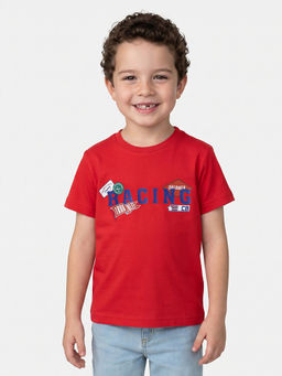 United Colors of Benetton - Regular Fit Round Neck Typography T-Shirt