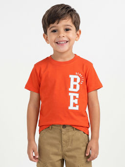 United Colors of Benetton - Regular Fit Crew Neck Typography T-Shirt