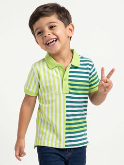 United Colors of Benetton - Regular Fit Collar Neck Striped Polo T-Shirt