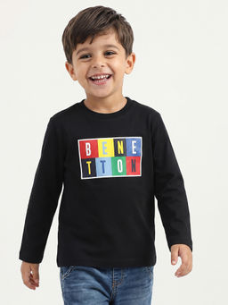 United Colors of Benetton - Regular Fit Crew Neck Typography T-Shirt