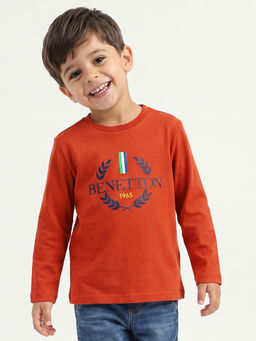 United Colors of Benetton - Regular Fit Crew Neck Typography T-Shirt