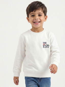 United Colors of Benetton - Regular Fit Round Neck Embroidered Sweatshirt