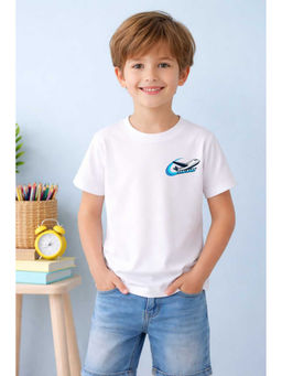 MALKIAT - White Aero Swift Malkiat Printed Cotton T-Shirt