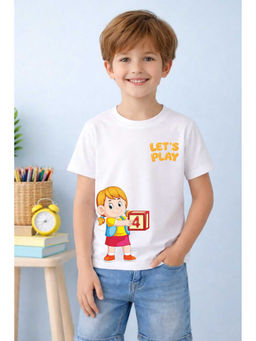 MALKIAT - White PlayNest Smart Printed Cotton T-Shirt