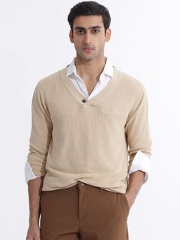 Rare Rabbit - Breeze Primary Beige Sweater