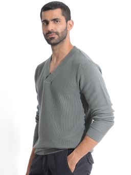 Rare Rabbit - Breeze Primary Grey Sweater