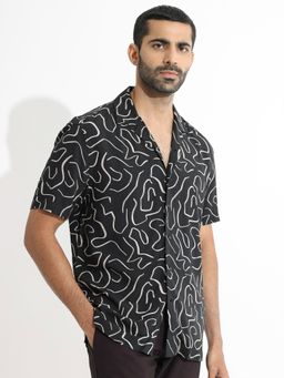 Rare Rabbit - Castro Primary Black Shirt