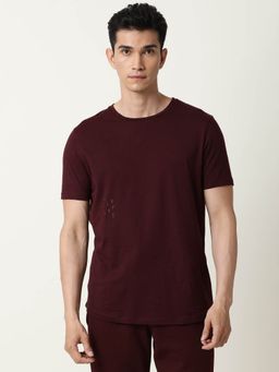 Rare Rabbit - Caxel Primary Maroon T-Shirt