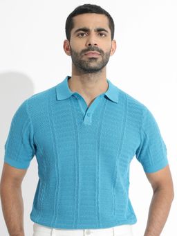 Rare Rabbit - Mask Fluorescent Blue Polo T-Shirt