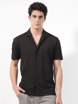 Rare Rabbit - Nick Primary Black Shirt