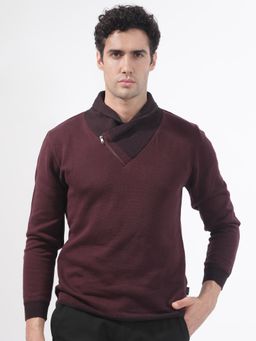 Rare Rabbit - Denver Primary Maroon Sweater
