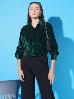 Tandul - Women Regular Fit Velvet Shirt
