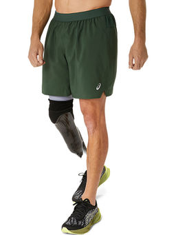 ASICS - Road 7 In Green Mens Shorts