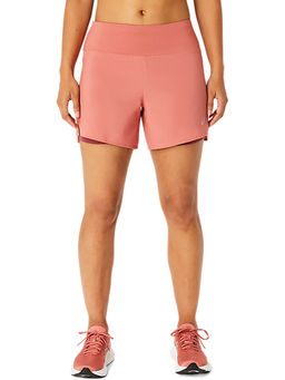 ASICS - Road 2-N-1 5.5 In Red Womens Shorts