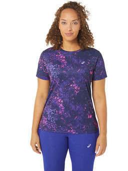 ASICS - All Over Print Ss Purple Womens T-Shirt