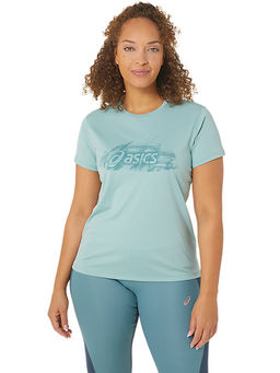 ASICS - Nagino Graphic Run Ss Blue Womens T-Shirt