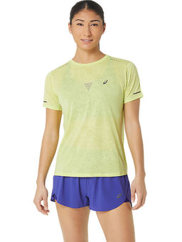 ASICS - Meta Run Pattern Ss Yellow Womens T-Shirt