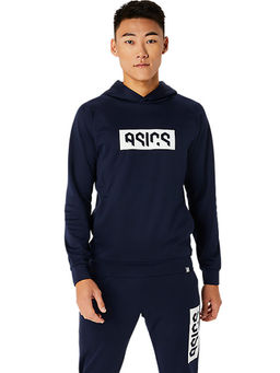 ASICS - Hex Graphic Light Fleece Blue Mens Hoodies
