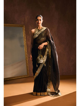 KAPARDARA - Black Saree without Blouse