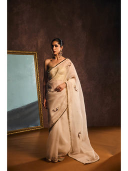 KAPARDARA - Ivory Saree without Blouse