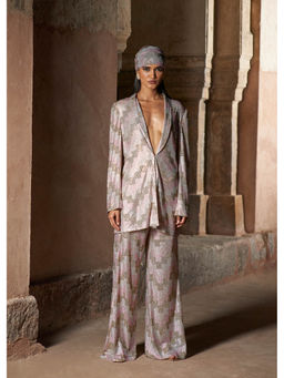 ITRH - Multi-Colour Farhana Blazer with Pant and Turban