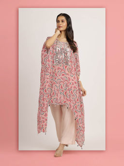 Bha-Sha - Pink Masoom Kaftan With Pant