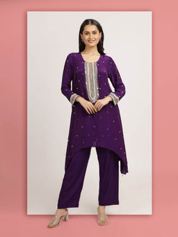 Bha-Sha - Purple Zainab Kurta With Pant