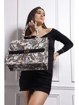 DonaBella - Kallie Tote Bag for Women with Laptop Space White (Large)