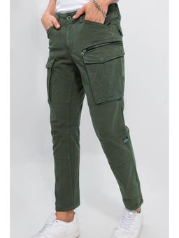 Snitch - Olive Plain Relaxed Casual Cargo Pant