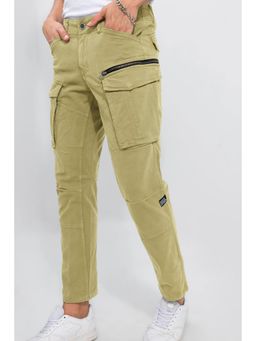 Snitch - Khaki Plain Relaxed Casual Cargo Pant
