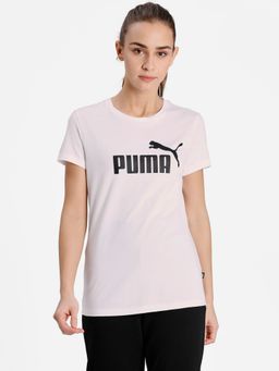 Puma - Essentials Logo Regular Fit Womens White T-shirt