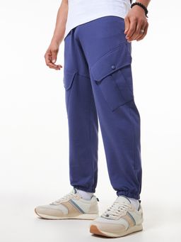 Bewakoof - Air 1.0 Men's Blue Super Loose Fit Cargo Joggers