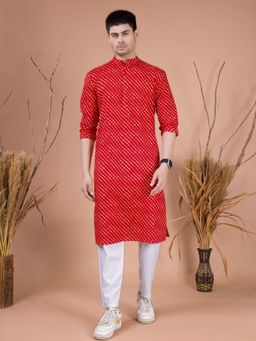 SHIWAM ETHNIX - Red Men's Azrak Collection Kurta with Pyjama
