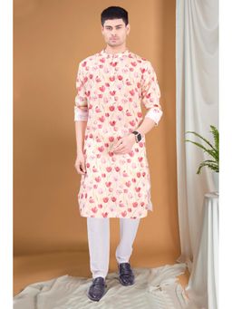 SHIWAM ETHNIX - Yellow Men's Pastel Kurta With Pyjama - Tropical Paradise
