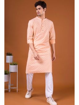 SHIWAM ETHNIX - Cream Men's Cotton Kurta With Pyjama Udaipur Collection.