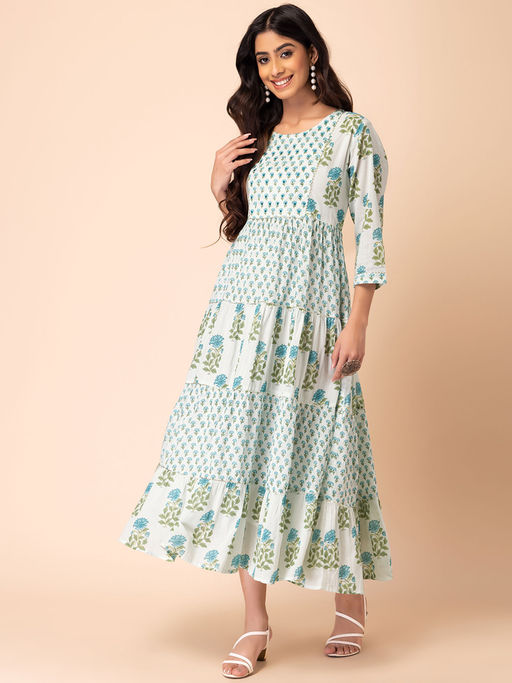 chinese dress ladies Indya Maxi Dress - Pink Floral main image 1