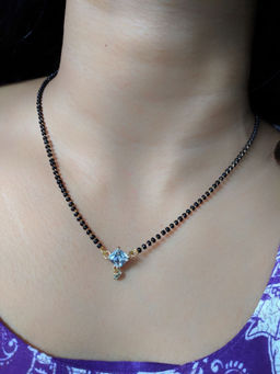 Digital Dress Room - Ad Square Pendant Short Mangalsutra