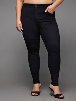 Miss Chase - A+ Curve Collection Plus Size Skinny Fit High Rise Stretchable Denim Jeans