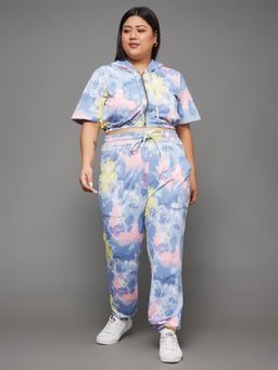 Miss Chase - A+ Curve Collection Plus Size Cropped Co-Ord Set - Multi-Color