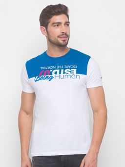 Being Human - White Regular Fit Round Neck Men's T-Shirt by Being Human Clothing