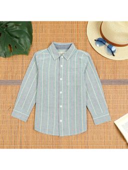 The Lion and the Fish - Boys Stripe Full Sleeve Shirt Mint