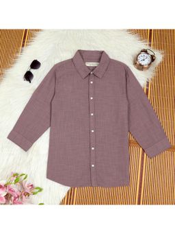 The Lion and the Fish - Boys Overdyed Full Sleeve Shirt Electric Lavender